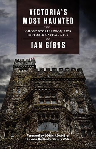 Book cover with a castle silhouette and spooky, dark sky.