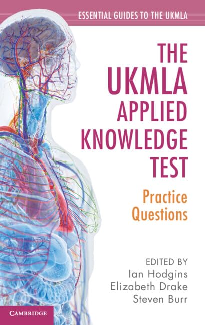 Book cover with human anatomy illustration and UKMLA test title.