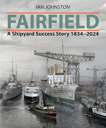 Book cover depicting historic ships at a shipyard, with large cranes.