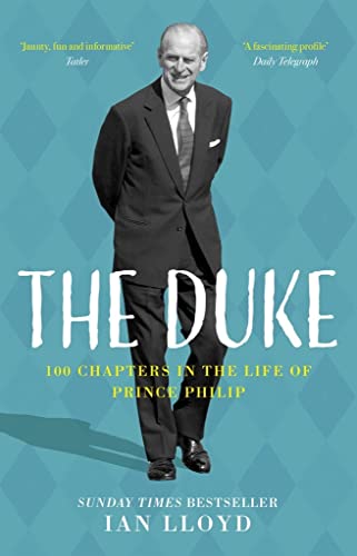 Book cover featuring Prince Philip in a suit, titled "The Duke.