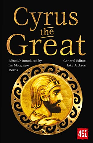 Book cover: "Cyrus the Great" with a golden portrait of a bearded man.