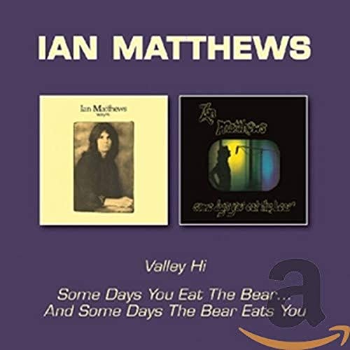CD cover featuring two album artworks by Ian Matthews on a purple background.