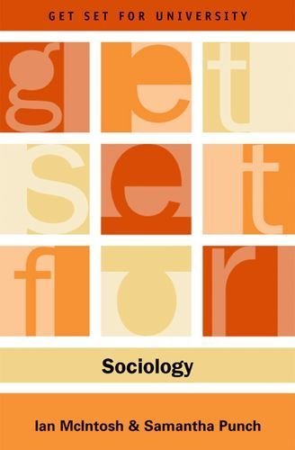Book cover: "Get Set for Sociology" with orange and cream blocks.