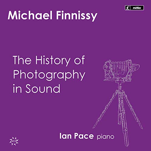 CD cover with white line drawing of a vintage camera on a tripod.