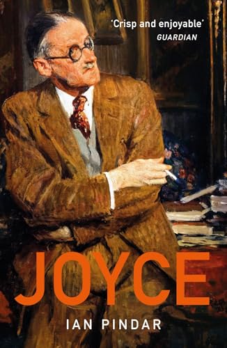 Portrait of James Joyce in a brown suit, book cover titled "Joyce".