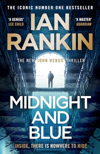Book cover: man silhouetted in a tunnel, title "Midnight and Blue.