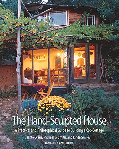 Book cover featuring a small, vine-covered cob cottage with glowing windows.