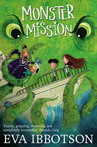 Book cover: "Monster Mission" depicts children and a monster on a green background.