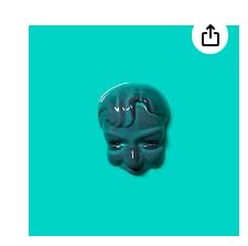 Turquoise album cover featuring a sculpted, stylized human face.