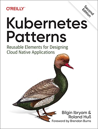 Book cover: "Kubernetes Patterns" with a duck illustration.
