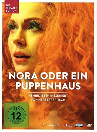 DVD cover of a play with a woman having curly red hair.