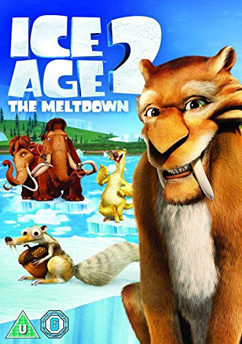 DVD cover art for Ice Age 2 featuring Diego, Manny, Ellie, Sid, and Scrat.