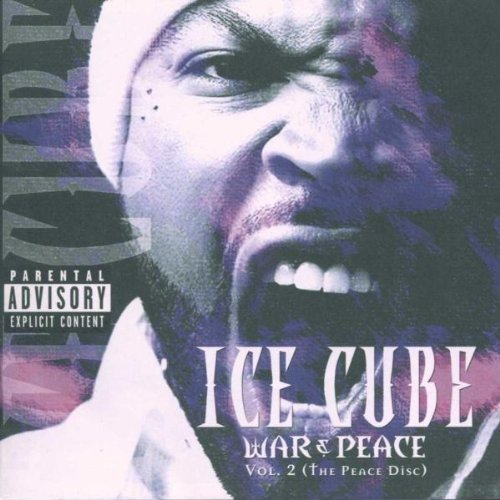 Close-up of Ice Cube’s face on the album cover for “War & Peace Vol. 2.”