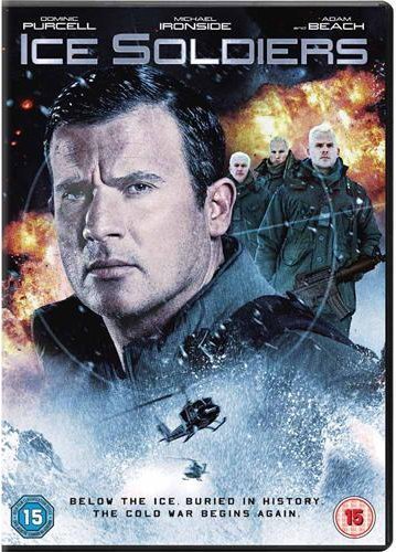 DVD cover for "Ice Soldiers" featuring a man and soldiers in a snowy scene.