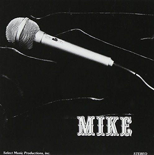 A black and white image of a microphone with the word MIKE below it.