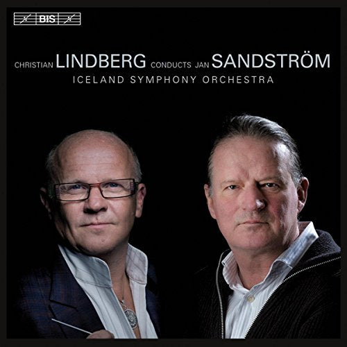 CD cover featuring portraits of two men, Christian Lindberg and Jan Sandström.