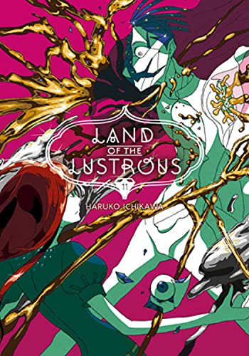 Cover of manga “Land of the Lustrous 11” with gem-like characters.
