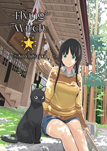 Manga cover featuring a girl and a black cat outside a Japanese shrine.