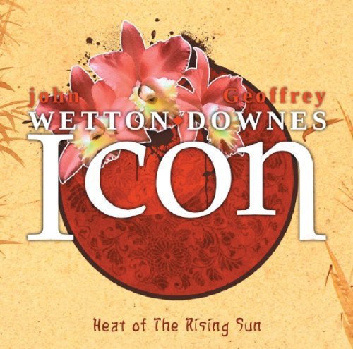 Album cover for Icon’s “Heat of the Rising Sun” with floral design.