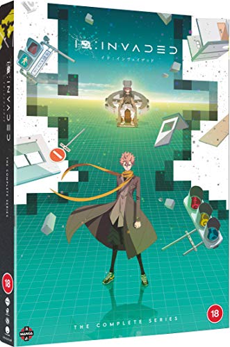 DVD cover art for Id: Invaded featuring an anime character standing on a grid.