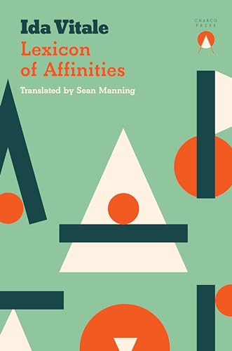 Book cover with geometric shapes in red, black, and white on green.