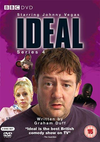 “Ideal” Series 4 DVD cover featuring Johnny Vegas and cast members.