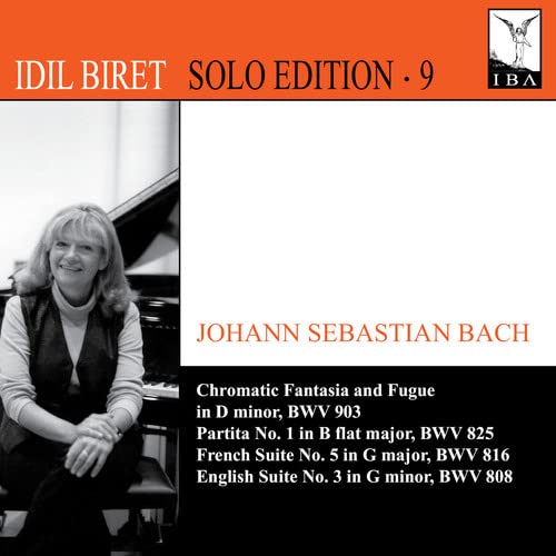 CD cover featuring pianist Idil Biret and composer Johann Sebastian Bach’s name.