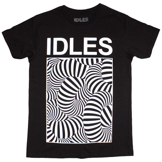 Black t-shirt with "Idles" and colorful graphic design, size XX-Large.