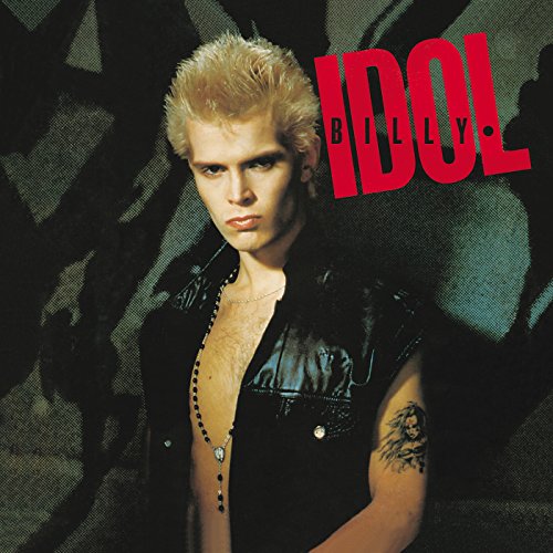 Billy Idol album cover featuring a portrait of the singer in black leather.