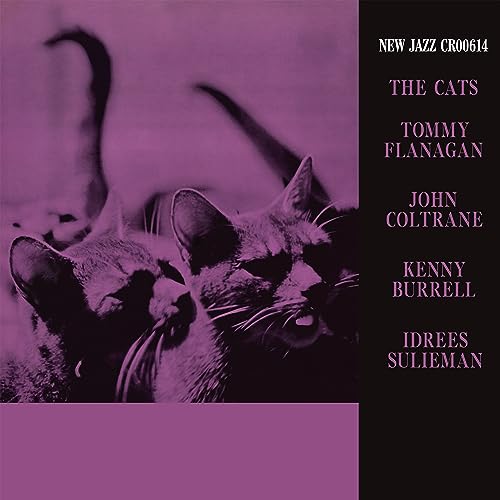 Vinyl record cover featuring a purple-toned image of several cats.