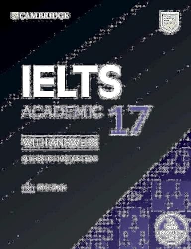 IELTS 17 Academic student book cover with text and logos.