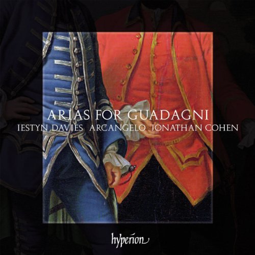 CD cover showing two men in ornate 18th-century attire, titled "Arias for Guadagni."