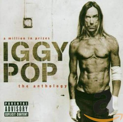Iggy Pop shirtless on the cover of his anthology CD A Million In Prizes.
