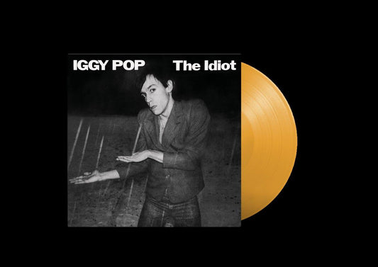 Iggy Pop album cover, "The Idiot", with a transparent orange vinyl record.