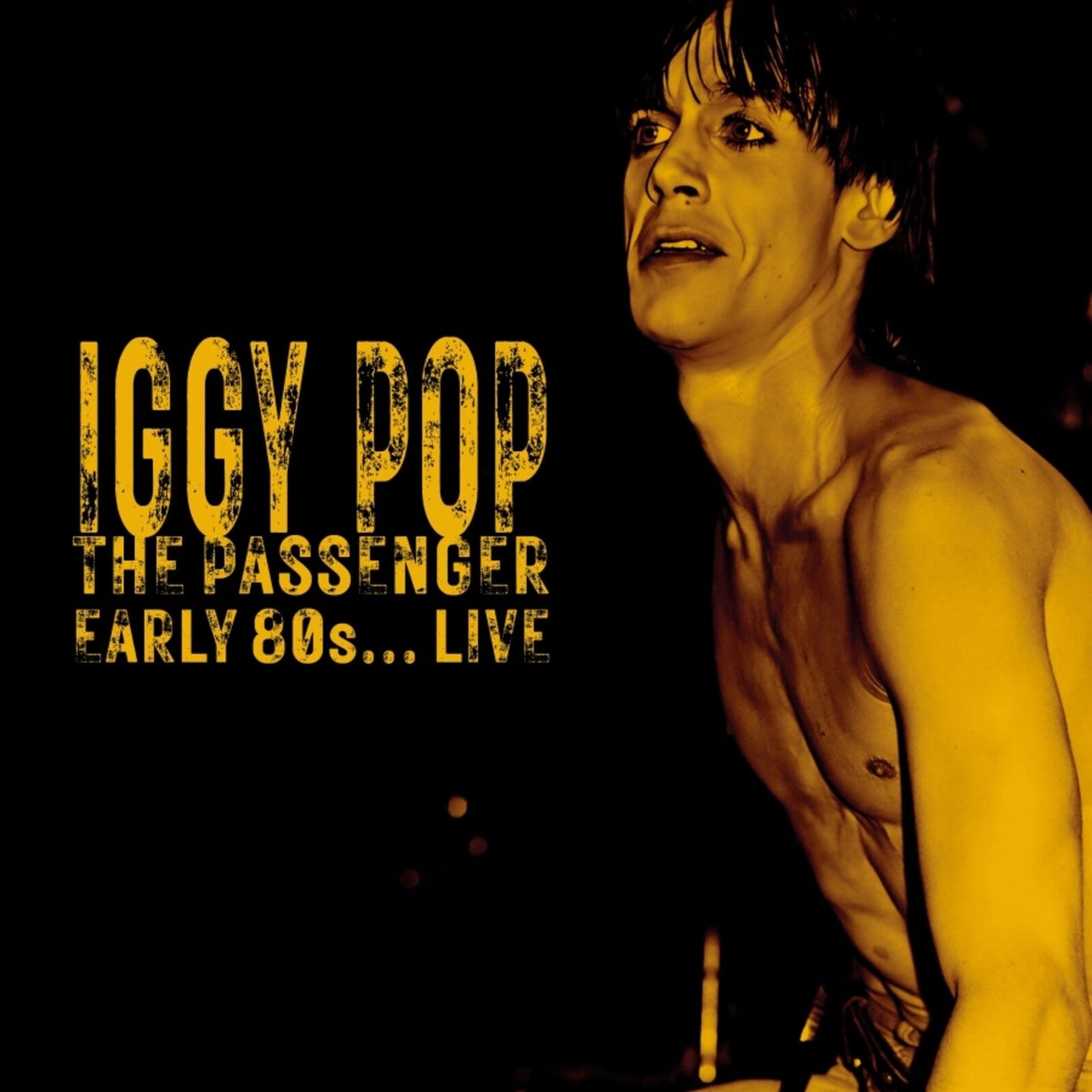 Iggy Pop album cover: close-up of singer in yellow lighting.