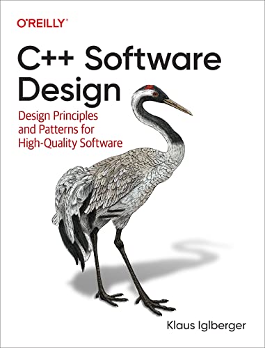 Book cover: "C++ Software Design" with a crane illustration.