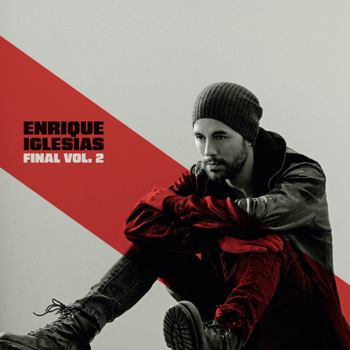 Enrique Iglesias album cover, "Final Vol. 2", featuring the artist in a beanie.