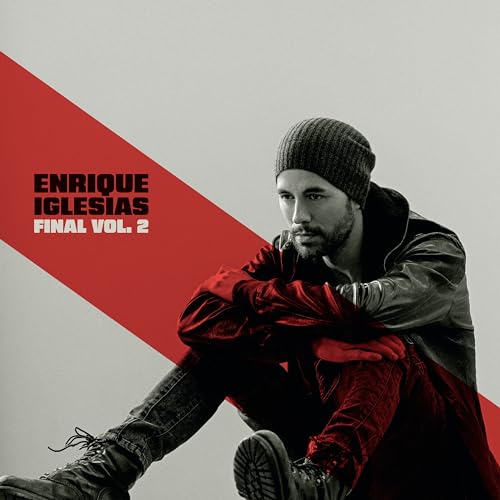 Enrique Iglesias album cover, featuring artist in a beanie and red accent.