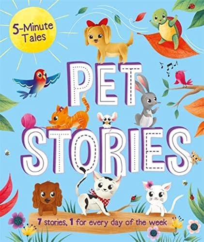 Book cover featuring colorful illustrations of various pets amongst foliage.