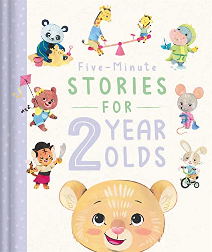 Book cover titled Five-Minute Stories for 2 Year Olds featuring various illustrated animal characters.