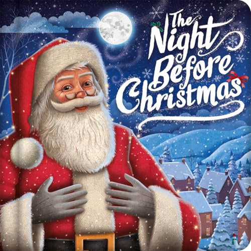 Book cover depicting Santa Claus with a snowy village background.