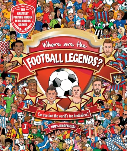 Colorful illustrated book cover with football players’ faces in a crowd.