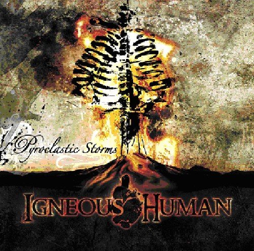 CD cover: fiery, abstract human figure against a volcanic landscape.