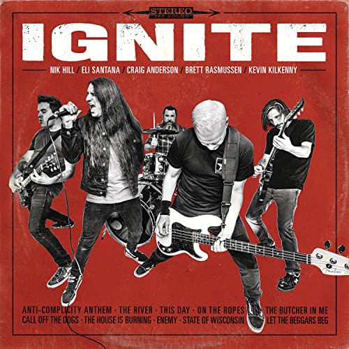 CD cover for the band Ignite, featuring five musicians in a red square.