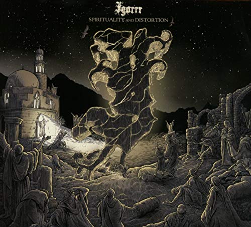 Igorrr album cover: detailed, dark sketch of figures and architecture.