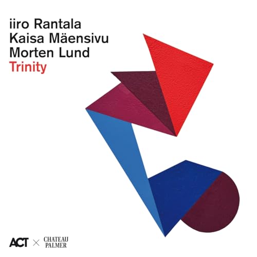CD cover for "Trinity" by Rantala, Maensivu, and Lund, with abstract shapes.