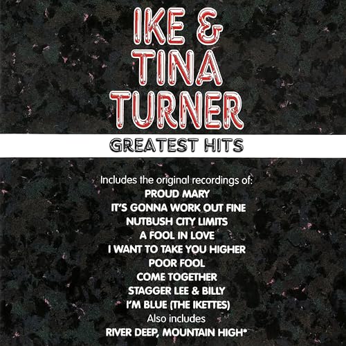 Ike & Tina Turner album cover with marbled background and tracklist.