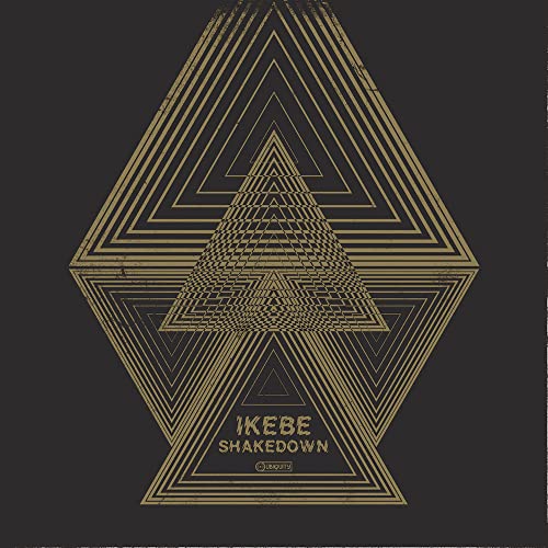 Black album cover with concentric gold triangles and "Ikebe Shakedown" text.