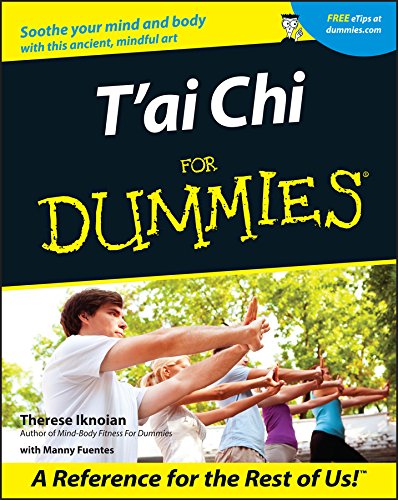 Book cover for T'ai Chi For Dummies showing a group practicing outdoors.