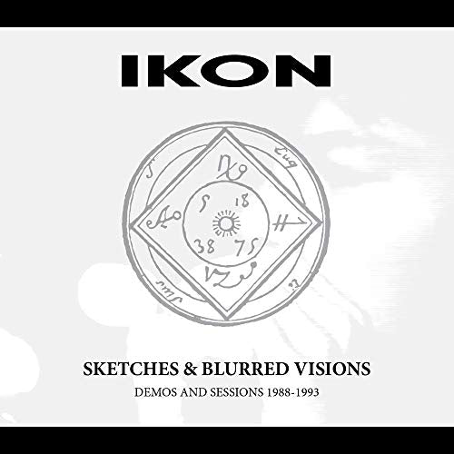 CD cover for Ikon’s “Sketches & Blurred Visions” with central symbol.